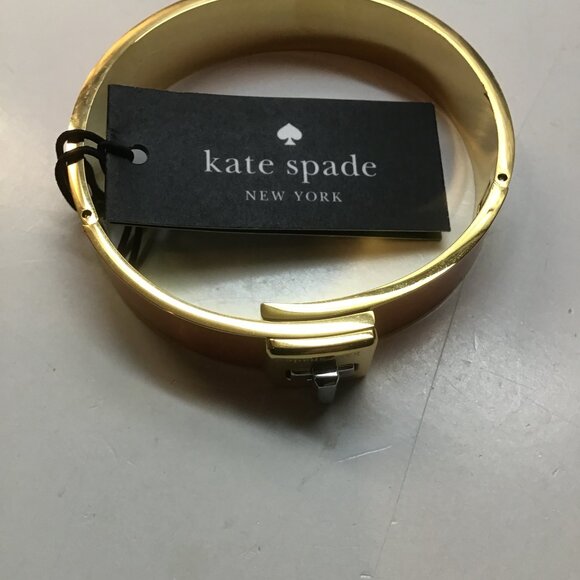 Kate Spade New Cayenne Enamel Turn Lock Hinged Bracelet - Picture 2 of 2